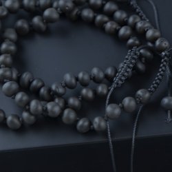 Womens adjustable amber bracelet raw black color